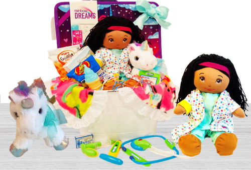 Kids Butterflies Doll Medical Play Set Gift Basket